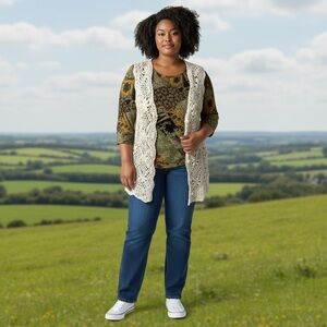 Elegant Cream Crochet Vest for Women